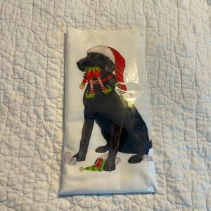 Christmas flower sack tea towel. BRAND NEW. Still in bag. From Mud Pie